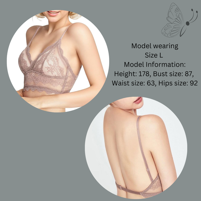 Women French Sexy U Back Wireless Bra