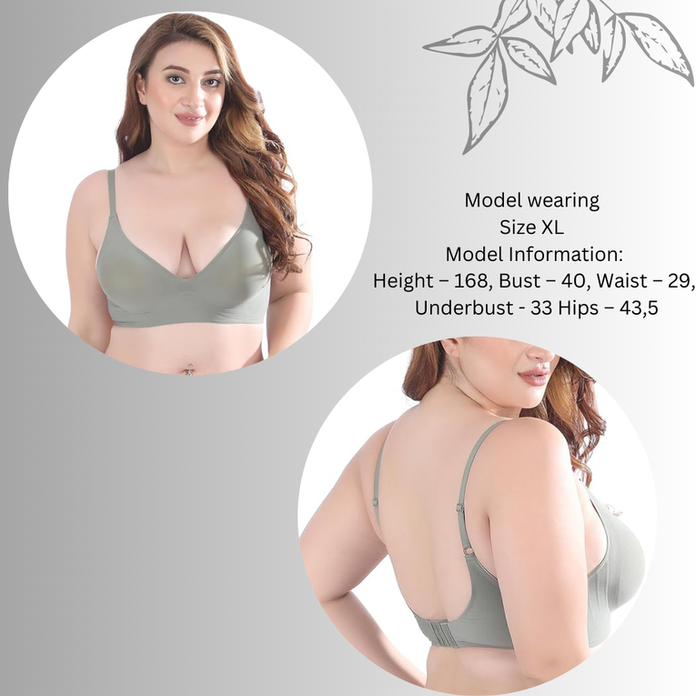 Pleasing Strings Wireless Push Up Comfort Shaping Bra for Women