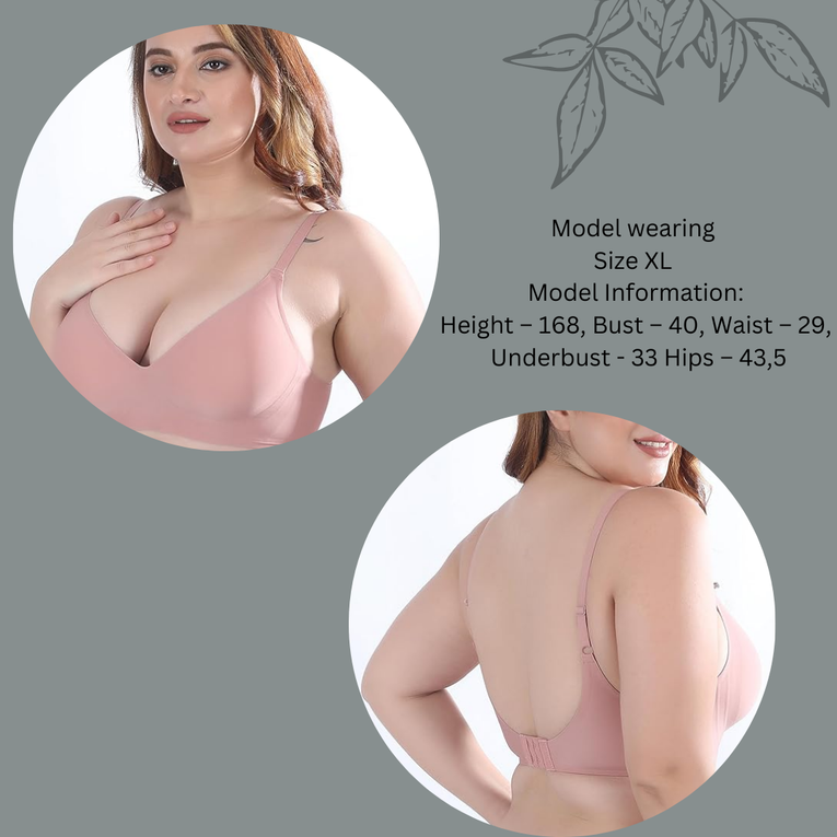 Pleasing Strings Wireless Push Up Comfort Shaping Bra for Women