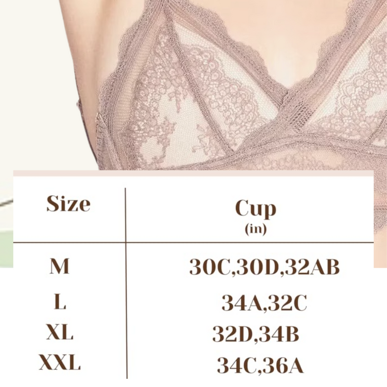 Women French Sexy U Back Wireless Bra