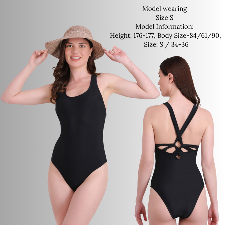 Pleasing Strings Women's One Piece Tummy Control Bathing Suit