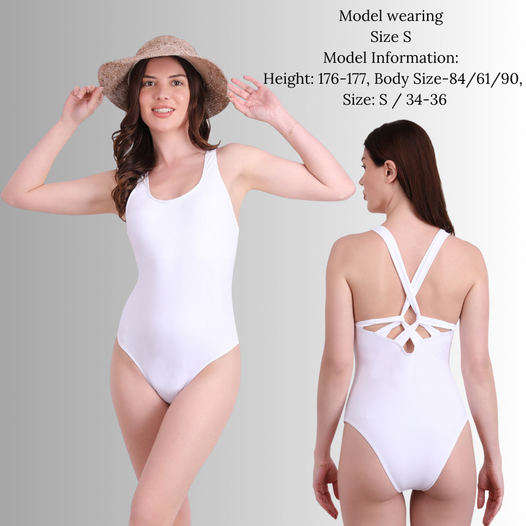 Pleasing Strings Women's One Piece Tummy Control Bathing Suit