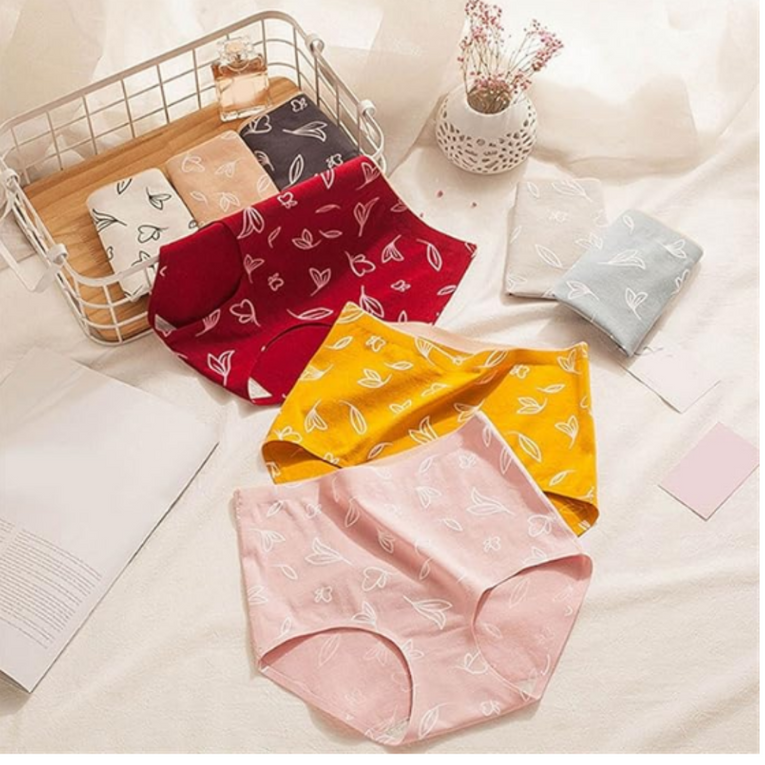 Women's BoyShort Floral Print Cotton Underwear Pack