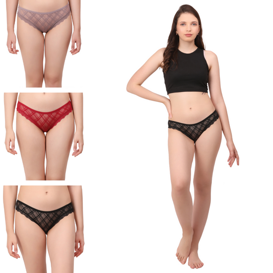 Nude_Brown_Deep_Red_Black_Net_Pattern_Bikni